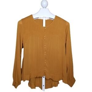 Paradiso Button Up Peasant Loose Fit Long Sleeve